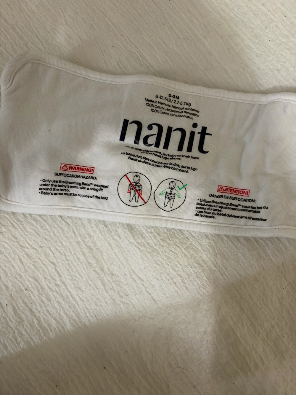 Nanit Pebble Grey Breathing Band - Picture 2 of 2